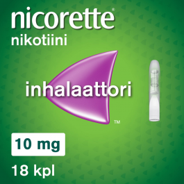 NICORETTE INHALAATTORI 10 mg inhal höyry, kyllästetty patruuna 18 fol -  Suoraman Apteekki Kangasalan Verkkoapteekki
