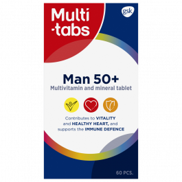 Multi-tabs Man 50+ Monivitamiini 60 tabl - Suoraman Apteekki Kangasalan  Verkkoapteekki